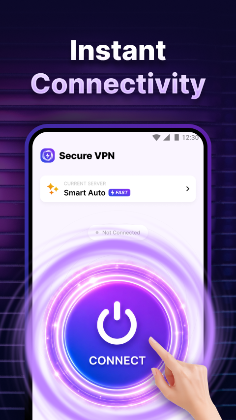 Secure VPN app connect screen